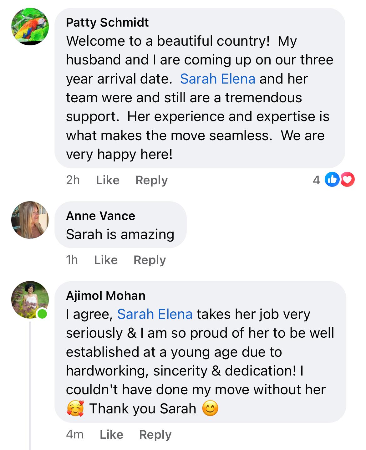 Message from a RelocateNow member